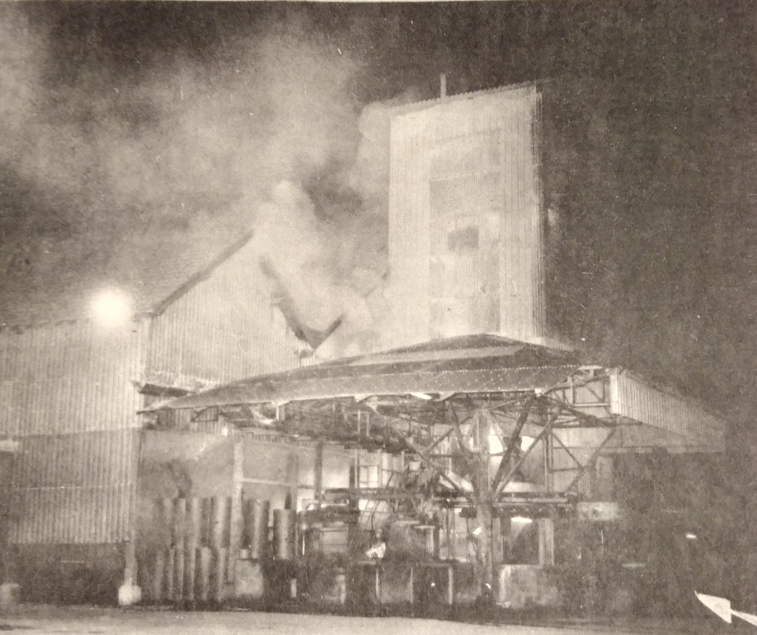 Incendie de la société des Fertilisants du Centre (© archives départementales – République du Centre)