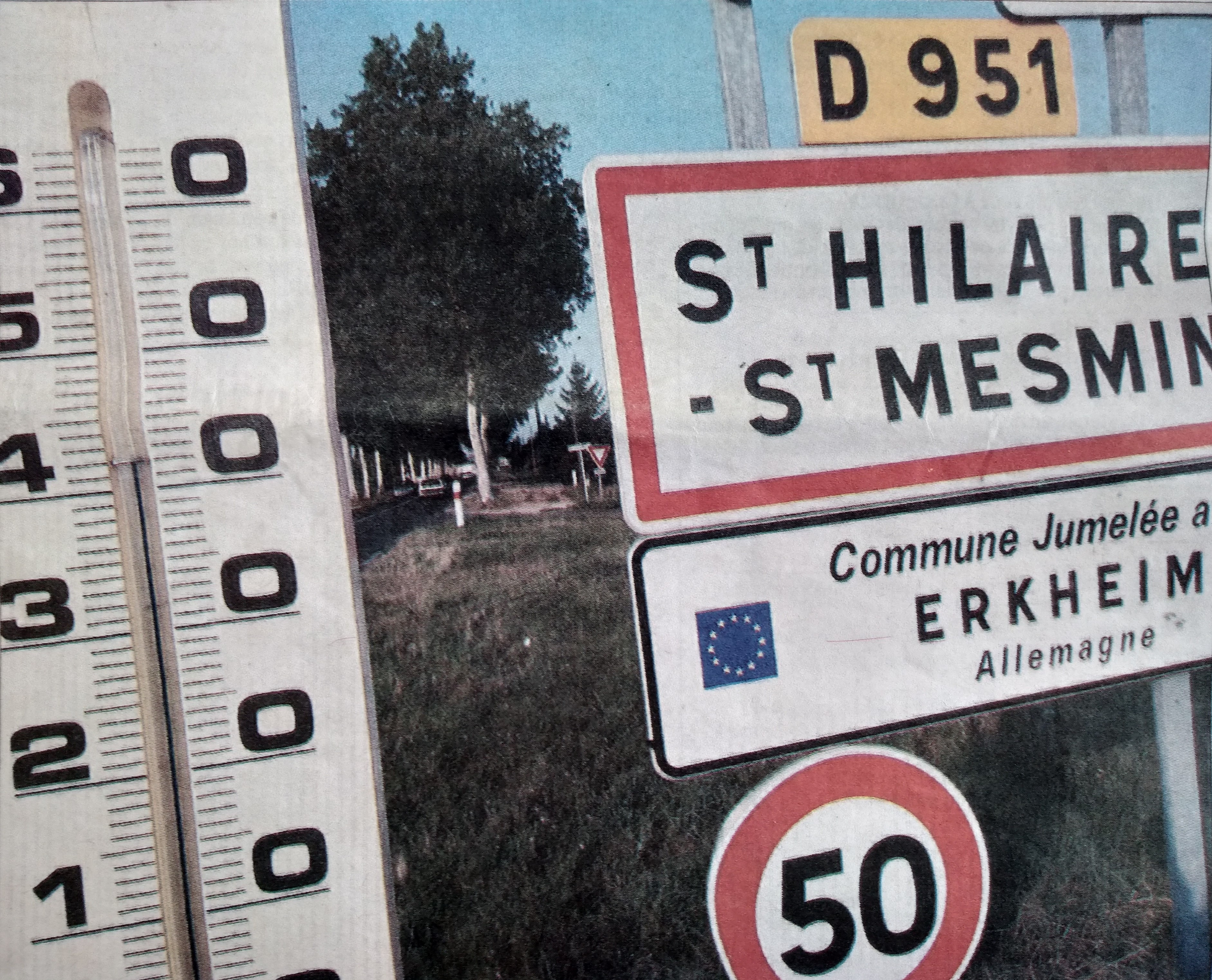 Record de température à Saint-Hilaire-Saint-Mesmin -© archives départementales